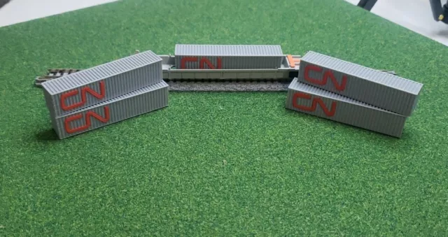 1/160 N Scale 5 Pack 40ft CANADIAN NATIONAL RAILROAD CN LOGO FREE SHIPPING