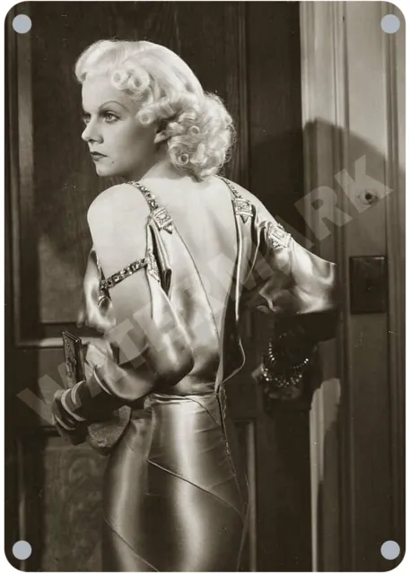 1935 Gorgeous Jean Harlow China Seas Movie Photo Metal Sign Wall Poster Tablet