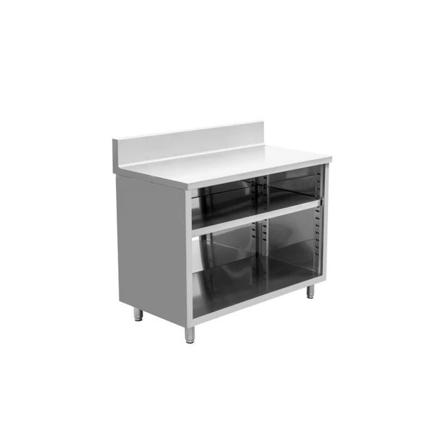 Kratos 32L-049 16-Gauge Enclosed Worktable, 48"Wx48"D, 6" Backsplash