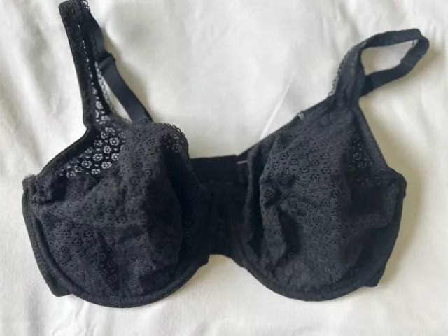 MARKS AND SPENCER Bra black 36DD 2 Pack Full Cup Wired No Padding Bnwot ...