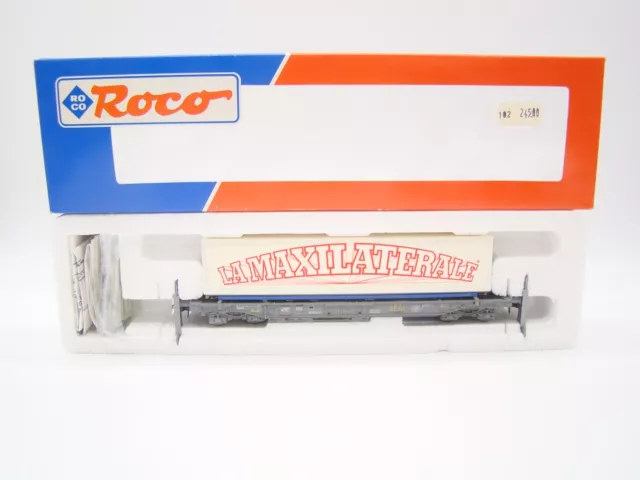 Roco - Ho - 46374 - Wagon Plat Type " Segi " Container Bache - Sncf - Boite -