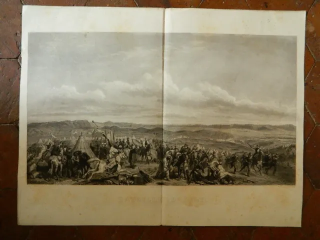 Print Battle of D'Isly After Horace Vernet Per Paul Girardet Chardon