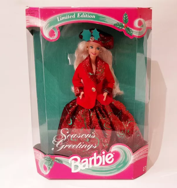 Vintage Barbie Doll -  New In Box -  Barbie Seasons Greetings Limited Ed #3029