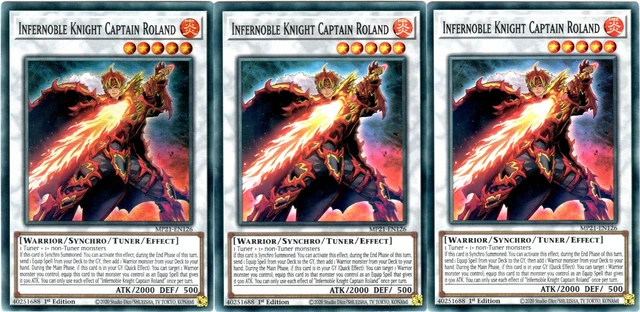 YU-GI-OH! 3X INFERNOBLE KNIGHT CAPTAIN ROLAND MP21-EN126 SUPER RARA ...
