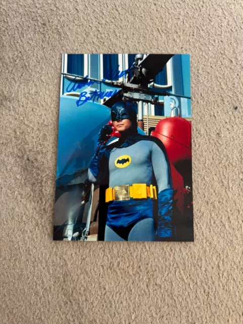 Adam West Robin Batman signed autographed photo coa 6x8 inch