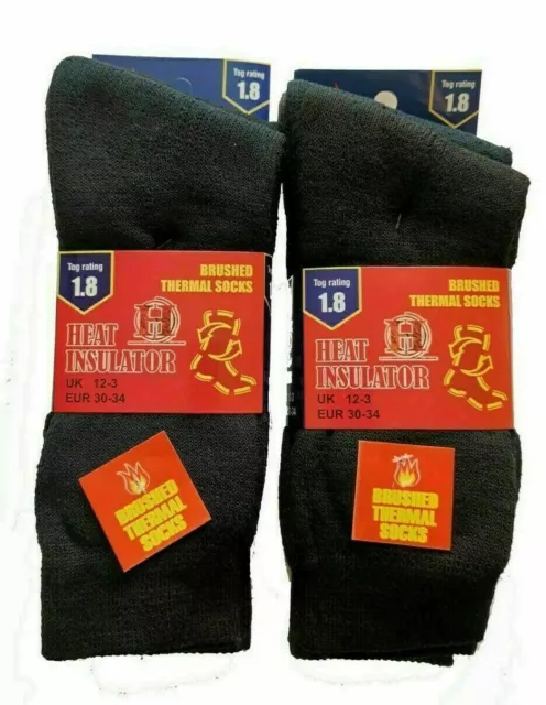 3,6,12 Pairs Kids Children Boys Girls Soft Thick Thermal Heat Warm Winter Socks