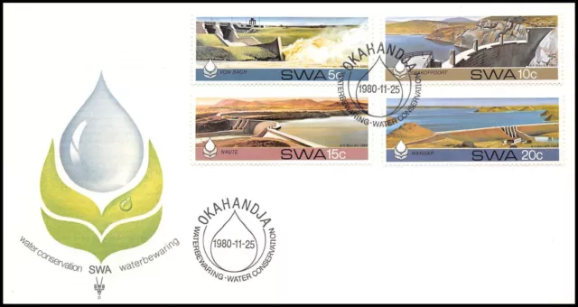 SWA / Namibia Mi.Nr. 496-499 FDC Staudämme / Dams of Namibia