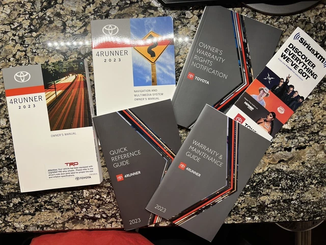 2023 TOYOTA  4RUNNER OWNERS MANUAL SET W/ NAVIGATION FACTORY OEM no booklet