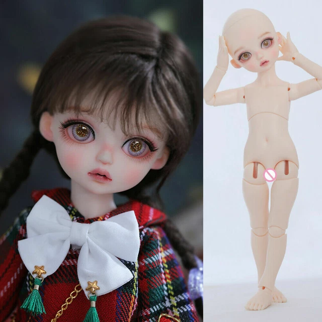 BJD Doll 1/6 Lovely Girl SD Female Bare Ball Jointed Body Dolls Eyes Face Makeup