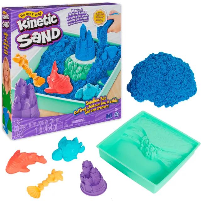 Spin Master Kinetic Sand - Sandbox Set blau, Spielsand