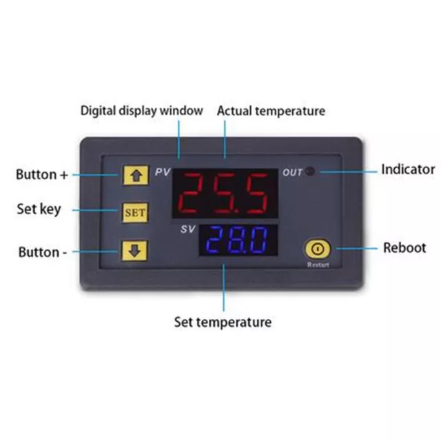 Temperature Controller Digital High Temperature Alarm Humidity 20%-85%