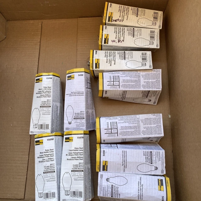 Lumapro 50w 54ep72 70w 54ep79 100W 54ep 72 clear-lot of 11