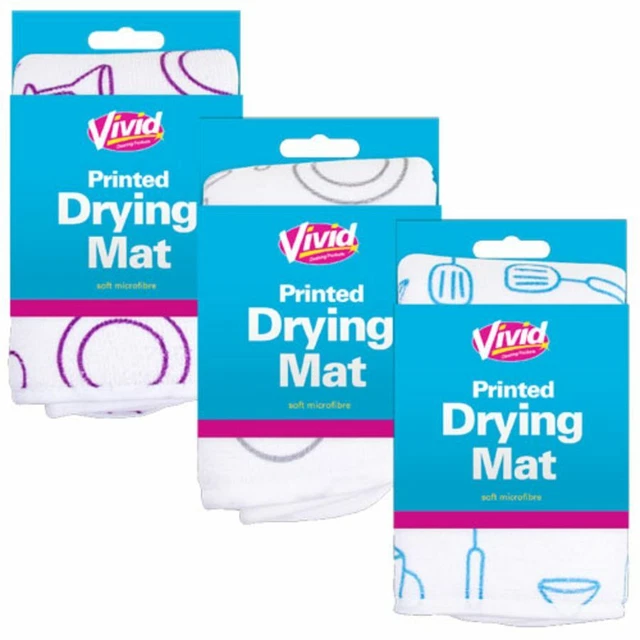 GRAND TAPIS DE SÉCHAGE DE VAISSELLE EN MICROFIBRE tampon de serviette absorbant