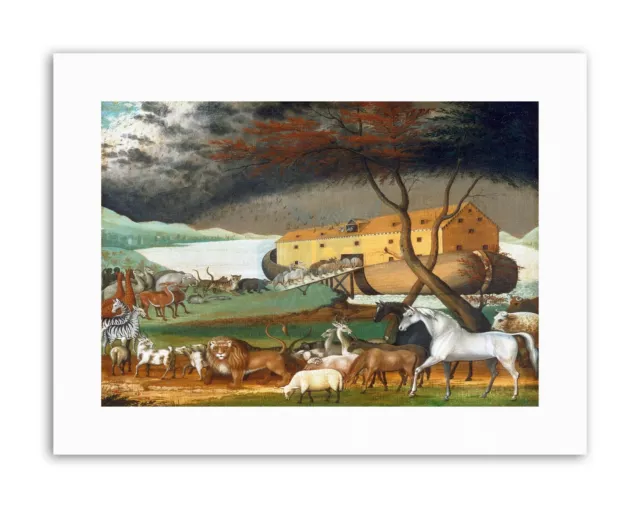 Allegory Hicks Noahs Ark Painting Canvas Art Print