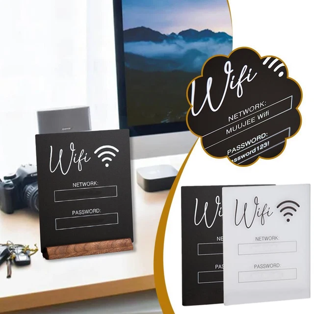ACRYLIC WIFI BOARD Acrylic Wifi Password Sign Board Places For Public ...