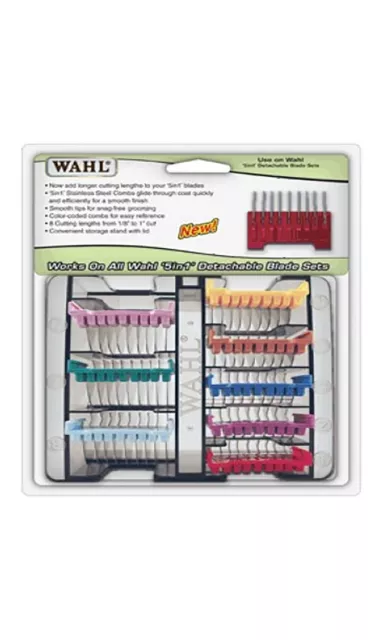 Wahl Professional Animal Stainless Steel Attachment Guide Comb Set for Wahl's