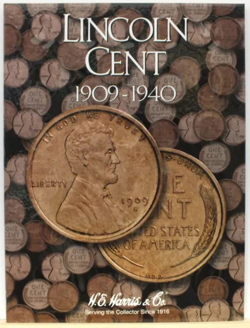 Lincoln Cents 1909 to 1940 Penny Set Coin Folder - Harris Album 2672