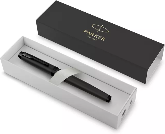 Parker IM Rollerball Tintenroller Mattschwarz feine Schreibspitze in Geschenkbox