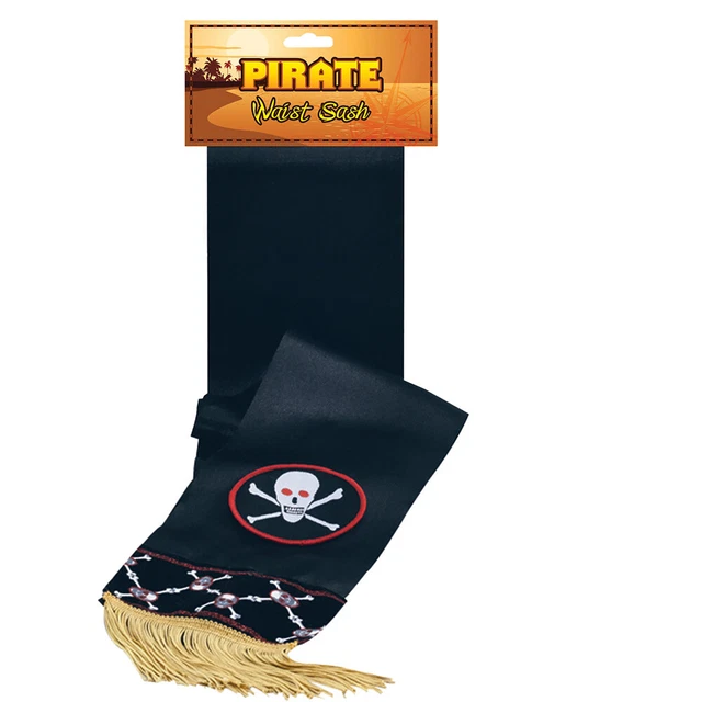 Deluxe Pirate Waistcoat Black Fancy Dress Accessory
