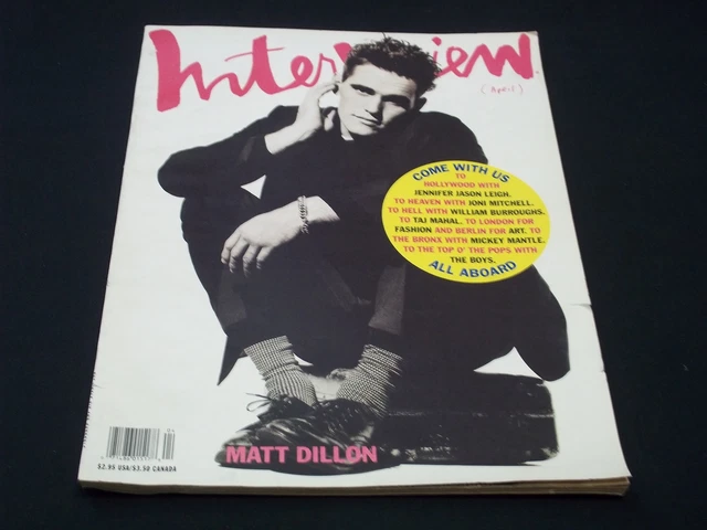 ANDY WARHOL INTERVIEW MAGAZINE - MATT DILLON - Joni Mitchell
