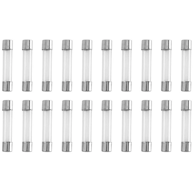 20 pieces Fusible de tube en verre a de 8A 8 amperes 250V 6 mm x 30 mmS1