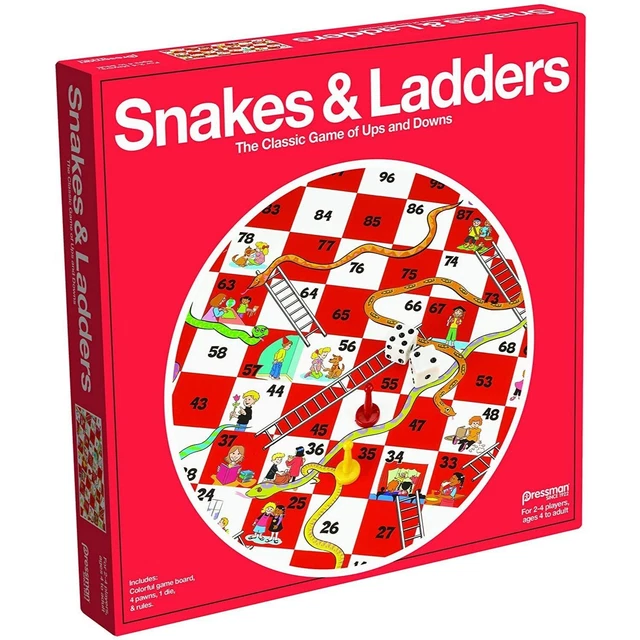 NEW SEALED SNAKES and ladders Board Game Pressman 4+ Classic Game Ups