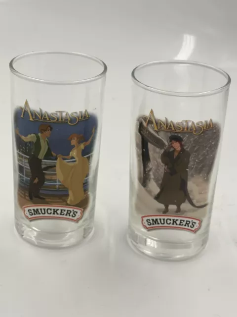1998 Smucker's Jelly Anastasia Drinking Glasses - Lot of 2