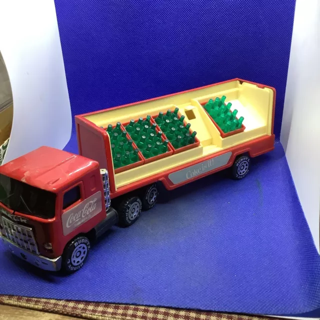 Vintage 1980 Buddy L Mack Coca Cola Delivery Truck –Coke Is It, Nice Sharp Color