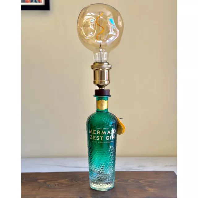 UPCYCLED COPPER HEAD Gin Bottle Lamp Collection, Empty Bottle, Sustainable  Lights, U.K. Main Plug, Wedding Table Centrepiece, Night Light 