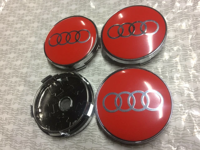 Red audi center caps deals