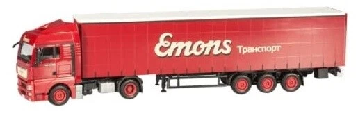 HERPA - Camion avec remorque bâchée TLP – BAUMIT – MAN TGX GX 4x2 - 1/87 - HE HERPA - Camion avec remorque bâchée TLP – BAUMIT – MAN TGX GX 4x2 - 1/87 - HE