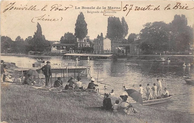 CPA 94 BOUCLE DE LA MARNE BAIGNADE DE JOINVILLE  (dos non divisé)