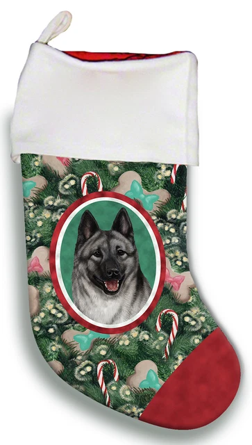Christmas Stocking - Norwegian Elkhound 11180