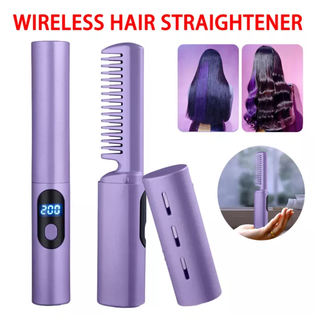LCD Hair Straightening Brush Comb Electric Hair Care LCD Comb Tool Heat Ceramic