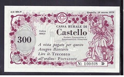 Miniassegno Cassa Rurale Castello Fiemme 250 Lire Velieri 16-11-1979 