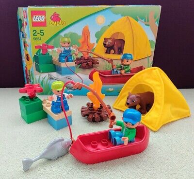 Lego Duplo 5654 - Le Séjour de Pêche - Complet - Fishing Trip Pêcheur Ours