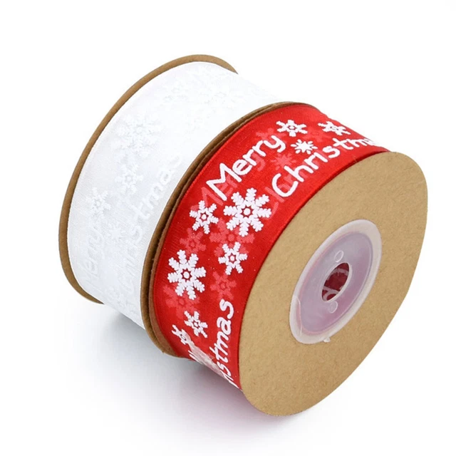 2 Rollen von 20m Weihnachten Ribbon Festliche Party Dekor Geschenk 9