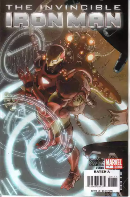Invincible Iron Man #1 Larroca Cover  / Fraction / Larroca / Marvel Comics 2008
