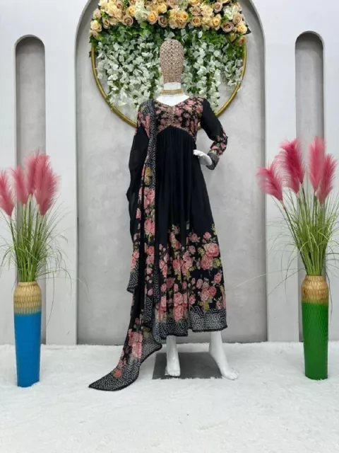Women's Designer Anarkali Gown Salwar Kameez Indian Pakistani Party Wear Kurti