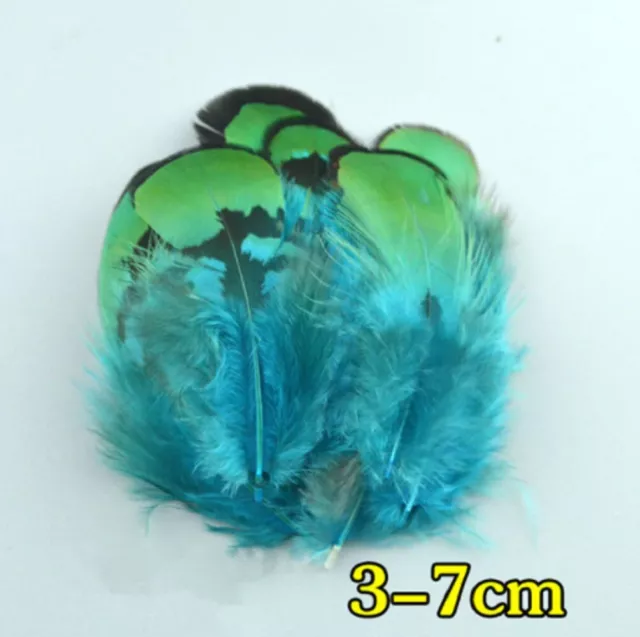 Peacock Plumas Blue Feathers 4cm - 7cm Fly Craft Hat Arts Costume Plume UK