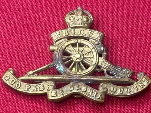 Genuine WW1 Royal Field Artillery British Military Cap Badge - KC