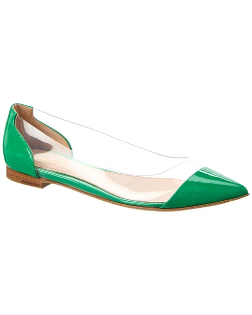 Gianvito Rossi Plexi Vinyl & Patent Flat Women's