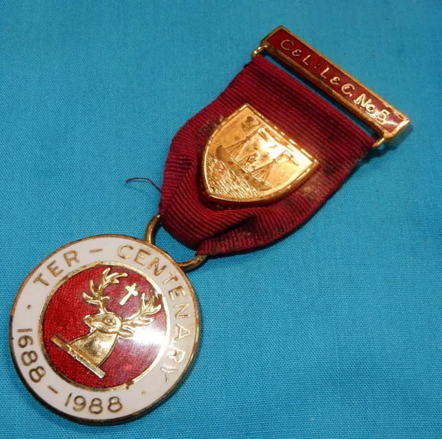 FINE SCOTTISH MASONIC TER-CENTENARY JEWEL MEDAL CANONGATE & LEITH LODGE No 5