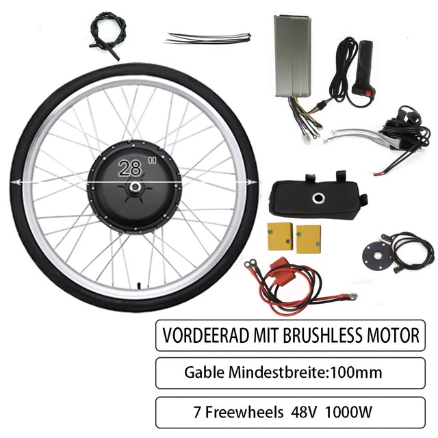 Pedelec Umbausatz Vorderrad 28 Zoll Mit Akku 28 ZOLL ELEKTRO Ebike Conversion Kit 1000W Elektrofahrrad Vorderrad
