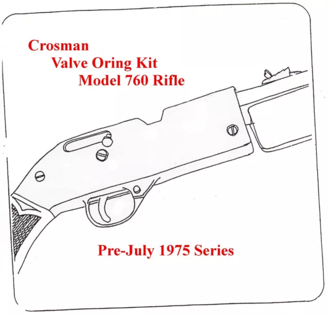 Crosman 760 Air Rifle Pre-July 1975 Series TUNE-UP VALVE O-RING SEAL KIT