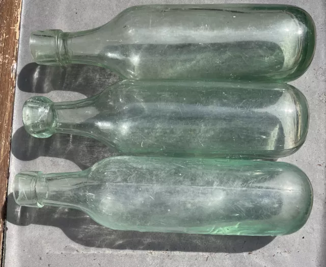 3 Different Torpedo Bottles "Ross's Belfast" a Blob Top & Plain Torpedo Bottle 2