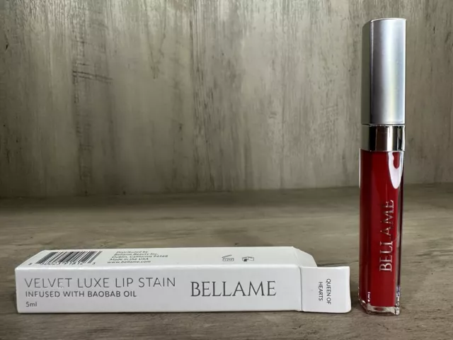 BELLAME Terciopelo Lujo Mancha Labial Infundida con Aceite de Baobab, 5 ml Nuevo - REINA DE CORAZONES