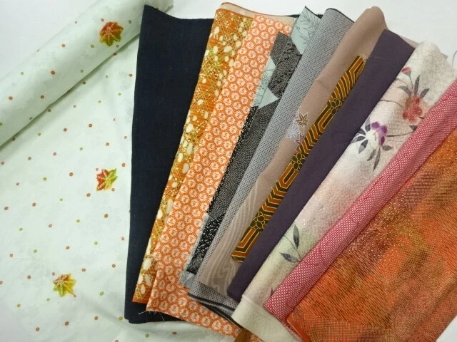 40574# Japanese Kimono / Fabric Cloth Set