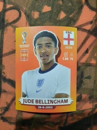 JUDE BELLINGHAM PANINI FIFA WORLD CUP QATAR 2022 Sticker Album Soccer # ...