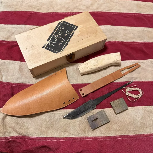 SWEDISH KNIFE KIT Leather Sheath Make Your Own $35.00 - PicClick